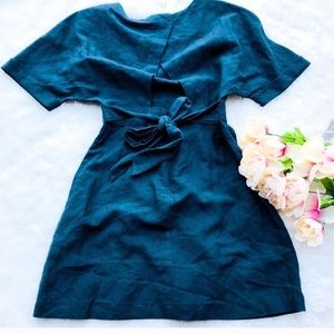 ASTR Linen Wrap Dress